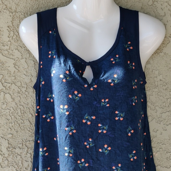 Anthropologie Akemi + kin floral keyhole tank top - Picture 2 of 8